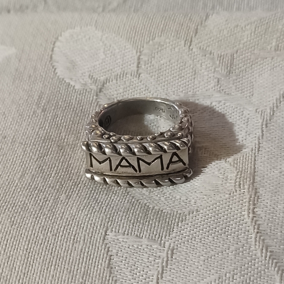 Dian Malouf MAMA Sterling Silver Ring, Size 6.25 - Picture 2 of 13